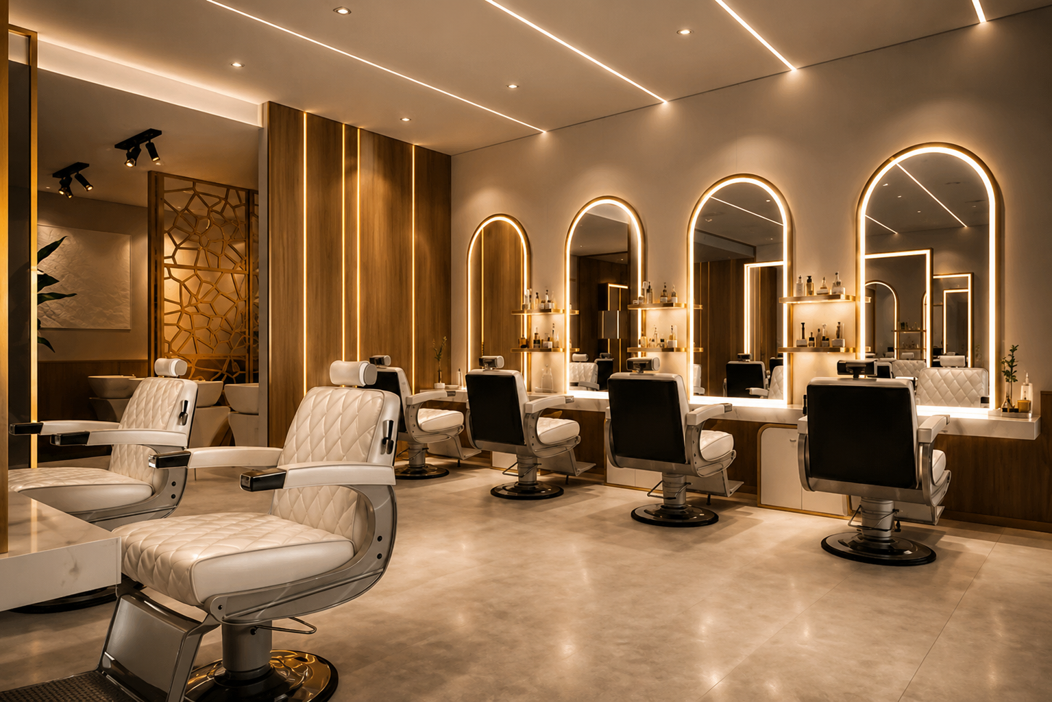 Interior privado y elegante de Elyssia Beauty Salon
